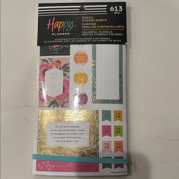 Happy Planner Other - Happy Planner Brand New COLORFUL FLORALS
Sticker Book - 613 pieces